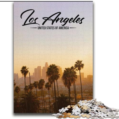 Puzzle für Erwachsene und Jugendliche, 2000 Teile, Los Angeles, für und ab 14 Jahren, pädagogisches Lernspielzeug, Familienspiele, Geburtstagsgeschenk, 70x100cm von ABKMXDKZ