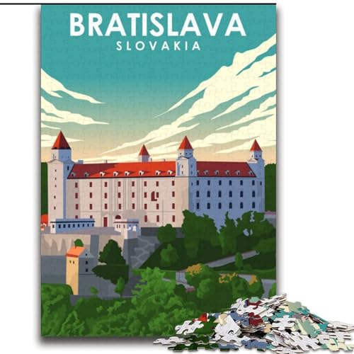 Puzzle für Erwachsene und Jugendliche, Puzzle, Bratislava, Slowakei, Reise, pädagogisches Spielzeug zum Stressabbau, tolle Geschenke und Spielzeuge, 70x100cm von ABKMXDKZ