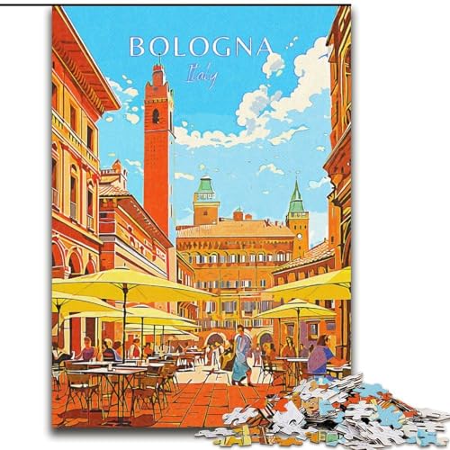 Puzzle für Erwachsene und Jugendliche, Puzzle, Italien, Bologna, Reisen, Lernspiele, Heimdekoration, geeignet für die Schreibtischdekoration, 50x75cm Puzzle für Erwachsene und Jugendliche, Puzzle, Italien, Bologna, Reisen, Lernspiele, Heimdekoration, geeignet für die Schreibtischdekoration, 50x75cm von ABKMXDKZ