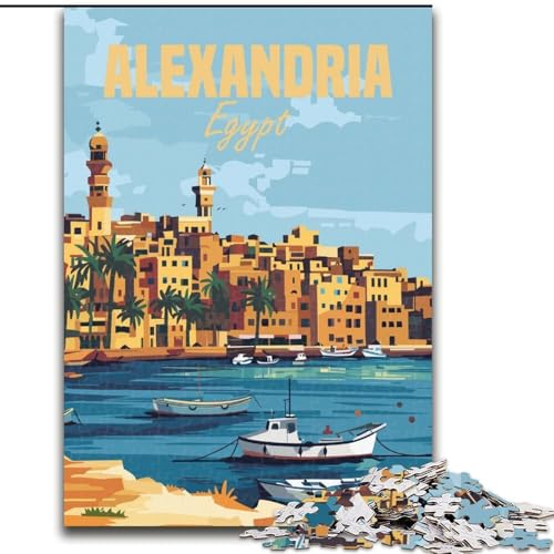 Puzzle für Erwachsene und Jugendliche, Puzzle Alexandria, Ägypten, pädagogisches Spielzeug zum Stressabbau, tolle Geschenke und Spielzeuge, 50x75cm von ABKMXDKZ
