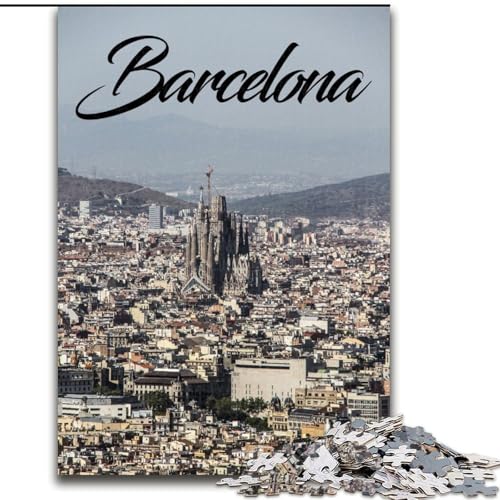 Puzzle für Erwachsene und Jugendliche, Puzzle Barcelona, für 14+, anspruchsvolles Spiel und Familienspiel, toll, 50x75cm von ABKMXDKZ