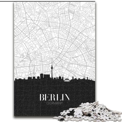 Puzzle für Erwachsene und Jugendliche, Puzzle Berlin, ab 14 Jahren, anspruchsvolles Spiel und Familienspiel, tolles 50x75cm von ABKMXDKZ