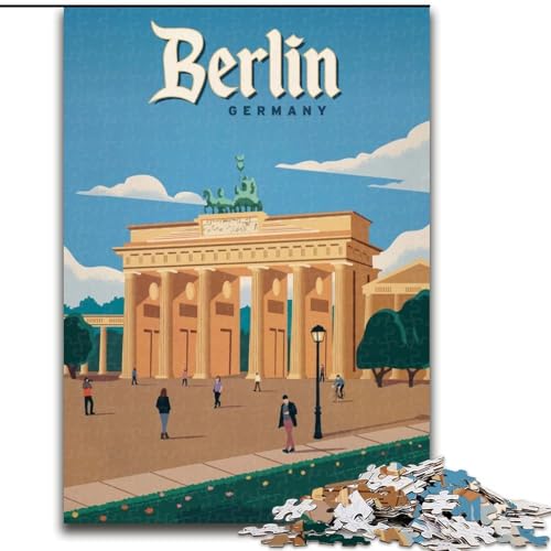 Puzzle für Erwachsene und Jugendliche, Puzzle Berlin Brandenburg, Lernspiele, Heimdekoration, ganze Familie, 26x38cm von ABKMXDKZ