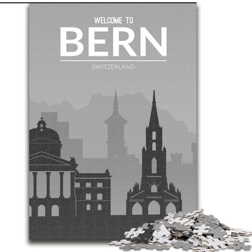 Puzzle für Erwachsene und Jugendliche, Puzzle Bern, Schweiz, Lernspiele, Heimdekoration, ganze Familie, 50x75cm von ABKMXDKZ