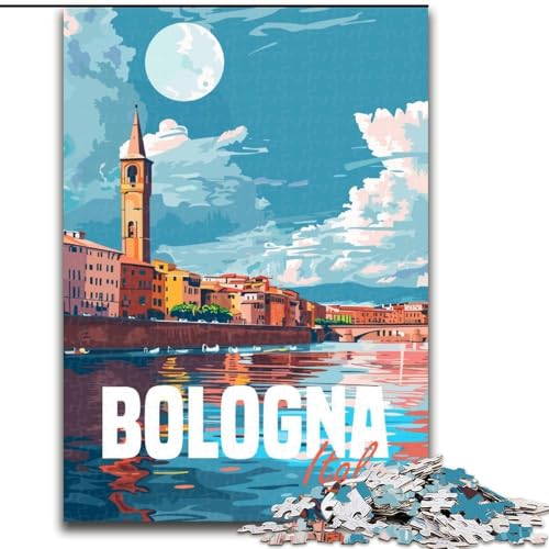 Puzzle für Erwachsene und Jugendliche, Puzzle Bologna, Italien, pädagogisches Spielzeug zum Stressabbau, tolle Geschenke und Spielzeuge, 50x75cm von ABKMXDKZ