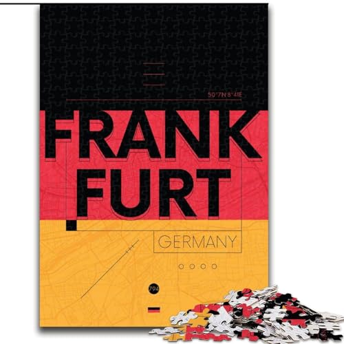 Puzzle für Erwachsene und Jugendliche, Puzzle Frankfurt, Deutschland, Lernspiele, Heimdekoration, ganze Familie, 50x75cm von ABKMXDKZ