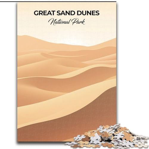 Puzzle für Erwachsene und Jugendliche, Puzzle Große Sanddünen, für 14+, anspruchsvolles Spiel und Familienspiel, großartig, 50x75cm von ABKMXDKZ