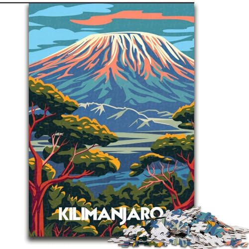 Puzzle für Erwachsene und Jugendliche, Puzzle Majestätischer Kilimandscharo, für 14+, anspruchsvolles Spiel und Familienspiel, toll, 50x75cm von ABKMXDKZ