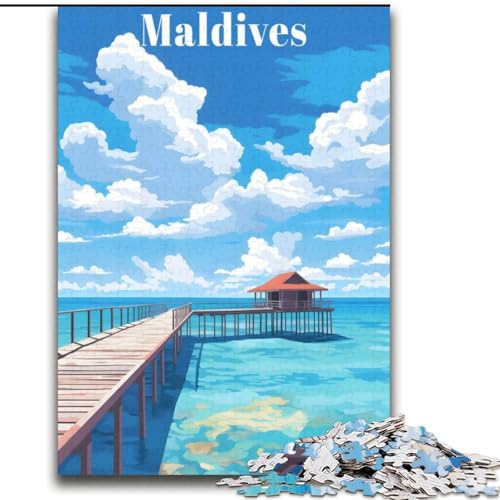 Puzzle für Erwachsene und Jugendliche, Puzzle Malediven-Reise, für 14+, anspruchsvolles Spiel und Familienspiel, toll, 70x100cm Puzzle für Erwachsene und Jugendliche, Puzzle Malediven-Reise, für 14+, anspruchsvolles Spiel und Familienspiel, toll, 70x100cm von ABKMXDKZ