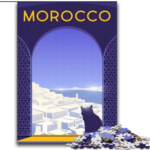 Puzzle für Erwachsene und Jugendliche, Puzzle Marokko, Lernspiele, Heimdekoration, ganze Familie, 70x100cm von ABKMXDKZ
