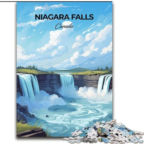 Puzzle für Erwachsene und Jugendliche, Puzzle Niagara Falls, Kanada, pädagogisches Spielzeug zum Stressabbau, tolle Geschenke und Spielzeuge, 50x75cm von ABKMXDKZ