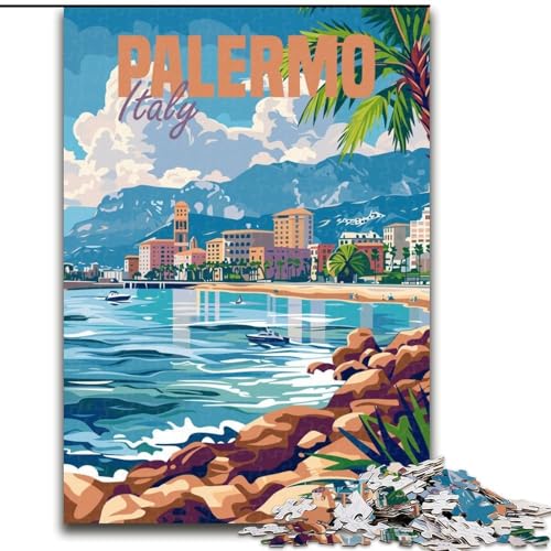 Puzzle für Erwachsene und Jugendliche, Puzzle Palermo, Italien, pädagogisches Spielzeug zum Stressabbau, tolle Geschenke und Spielzeuge, 26x38cm Puzzle für Erwachsene und Jugendliche, Puzzle Palermo, Italien, pädagogisches Spielzeug zum Stressabbau, tolle Geschenke und Spielzeuge, 26x38cm von ABKMXDKZ