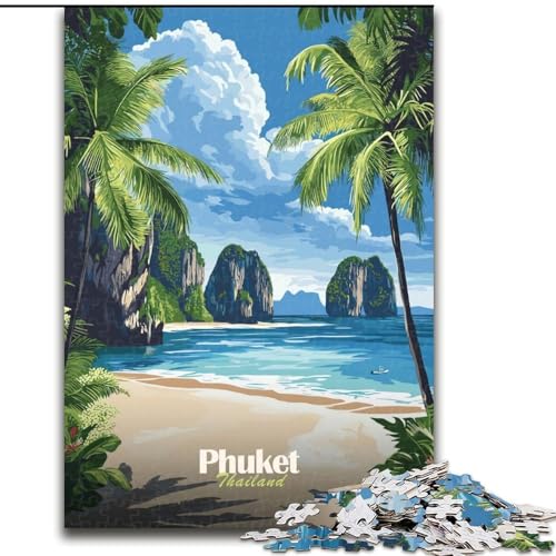 Puzzle für Erwachsene und Jugendliche, Puzzle Phuket Thailand Beach, für 14+, anspruchsvolles Spiel und Familienspiel, toll, 50x75cm von ABKMXDKZ