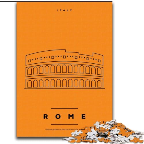 Puzzle für Erwachsene und Jugendliche, Puzzle Rom, Italien, für 14+, anspruchsvolles Spiel und Familienspiel, toll, 50x75cm von ABKMXDKZ