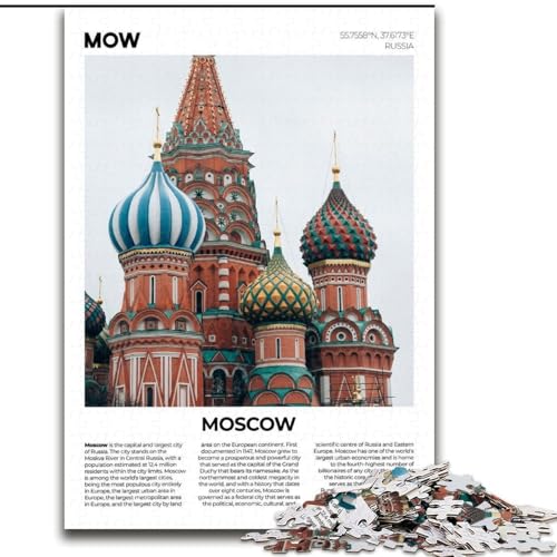 Puzzle für Erwachsene und Teenager, Puzzle Moskau, Stressabbau, schwierige Herausforderung, Wichtelgeschenke für Kinder ab 14 Jahren, 50x75cm Puzzle für Erwachsene und Teenager, Puzzle Moskau, Stressabbau, schwierige Herausforderung, Wichtelgeschenke für Kinder ab 14 Jahren, 50x75cm von ABKMXDKZ