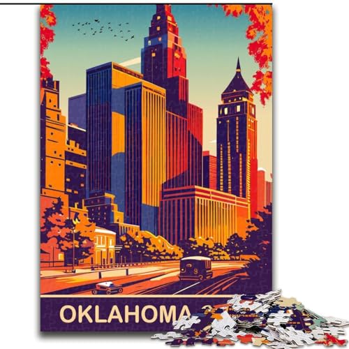Puzzle für Erwachsene und Teenager, Puzzle Oklahoma Autumn, pädagogisches Spielzeug zum Stressabbau, tolle Geschenke und Spielzeuge, 26x38cm Puzzle für Erwachsene und Teenager, Puzzle Oklahoma Autumn, pädagogisches Spielzeug zum Stressabbau, tolle Geschenke und Spielzeuge, 26x38cm von ABKMXDKZ