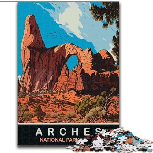 Puzzle für Jugendliche, 1000 Puzzles, Arches Utah, geeignet für Personen ab 14 Jahren, Lernspiele, Wichtelgeschenke, 26x38cm von ABKMXDKZ