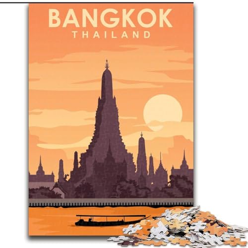 Puzzle für Jugendliche, 1000 Puzzles, Bangkok, Thailand, Reisen, geeignet für Personen ab 14 Jahren, Lernspiele, Wichtelgeschenke, 26x38cm Puzzle für Jugendliche, 1000 Puzzles, Bangkok, Thailand, Reisen, geeignet für Personen ab 14 Jahren, Lernspiele, Wichtelgeschenke, 26x38cm von ABKMXDKZ