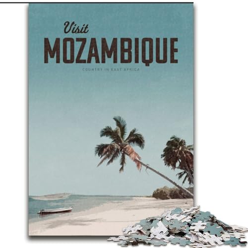 Puzzle für Jugendliche, 1000 Puzzles, Besuchen Sie Mosambik, Geeignet für Personen ab 14 Jahren, Lernspiele, Wichtelgeschenke, 50x75cm von ABKMXDKZ