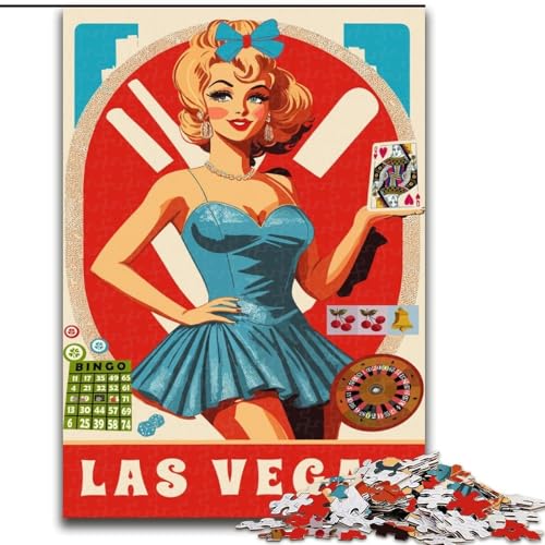 Puzzle für Jugendliche, 1000 Puzzles, Las Vegas Blonde, geeignet für Personen ab 14 Jahren, Lernspiele, Wichtelgeschenke, 50x75cm von ABKMXDKZ