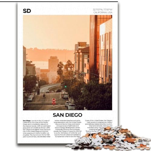 Puzzle für Jugendliche, 1000 Puzzles, San Diego, geeignet für Personen ab 14 Jahren, Lernspiele, Wichtelgeschenke, 50x75cm Puzzle für Jugendliche, 1000 Puzzles, San Diego, geeignet für Personen ab 14 Jahren, Lernspiele, Wichtelgeschenke, 50x75cm von ABKMXDKZ