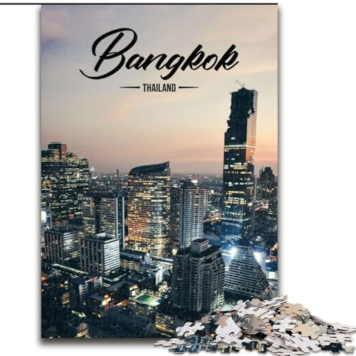 Puzzle für Jugendliche, 1000 Teile, Bangkok, Lernspielzeug, ganze Familie, für Kinder ab 14 Jahren, 50x75cm von ABKMXDKZ