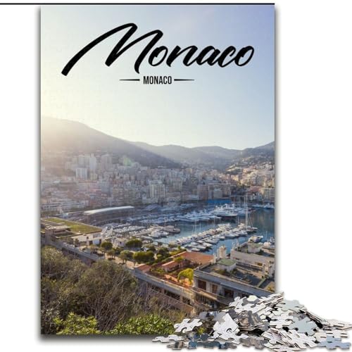 Puzzle für Jugendliche, 1000 Teile, Monaco, Lernspielzeug für Kinder, ganze Familie, ab 14 Jahren, 26x38cm von ABKMXDKZ