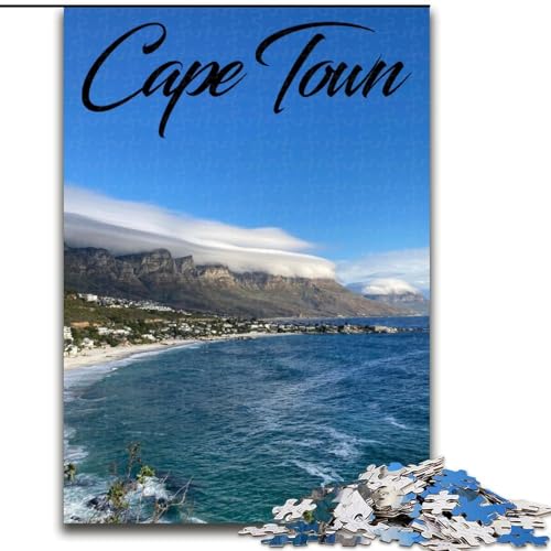 Puzzle für Jugendliche, 1000 Teile, Puzzle Kapstadt, Lernspielzeug für Kinder, ganze Familie, für Kinder ab 14 Jahren, 50x75cm von ABKMXDKZ