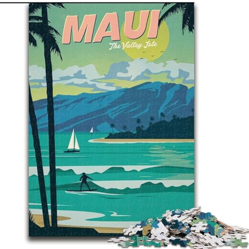 Puzzle für Jugendliche, 1000 Teile, Puzzle Maui, Lernspielzeug für Kinder, ganze Familie, ab 14 Jahren, 26x38cm von ABKMXDKZ