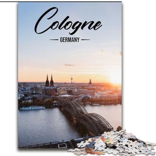 Puzzle für Jugendliche, 1000 Teile Puzzle Köln, Lernspielzeug ganze Familie für und 14 Jahre alt, 26x38cm von ABKMXDKZ