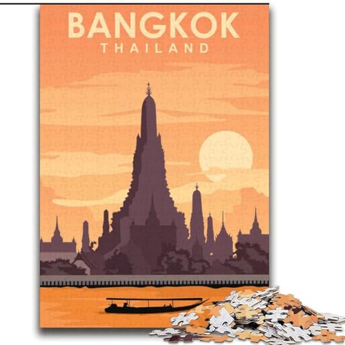 Puzzle für Jugendliche, 2000 Puzzles, Bangkok, Thailand, Reisen, geeignet für Personen ab 14 Jahren, Lernspiele, Wichtelgeschenke, 70x100cm von ABKMXDKZ