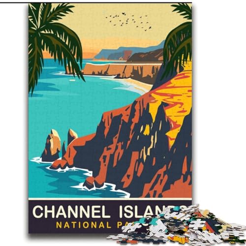 Puzzle für Jugendliche, 2000 Puzzles, Kanalinseln, geeignet für Personen ab 14 Jahren, Lernspiele, Wichtelgeschenke, 70x100cm von ABKMXDKZ