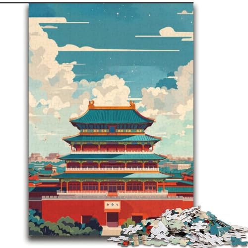 Puzzle für Jugendliche, 2000-teiliges Puzzle Verbotener Tempel, Lernspielzeug für Kinder und Jugendliche, ganze Familie, ab 14 Jahren, 70x100cm von ABKMXDKZ