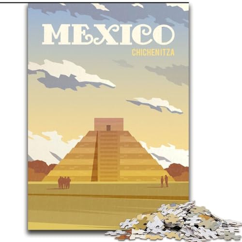Puzzle für Jugendliche 1000 Mexiko, Lernspielzeug ganze Familie für und 14 Jahre alt 26x38cm von ABKMXDKZ