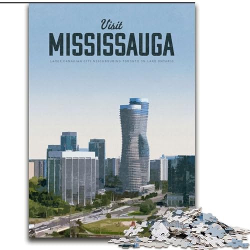 Puzzle für Teenager, 1000 Besuchen Sie Mississauga, für Kinder ab 14 Jahren, Lernspiel, Herausforderung, Spielzeug, Geschenk zum Geburtstag, 50x75cm von ABKMXDKZ