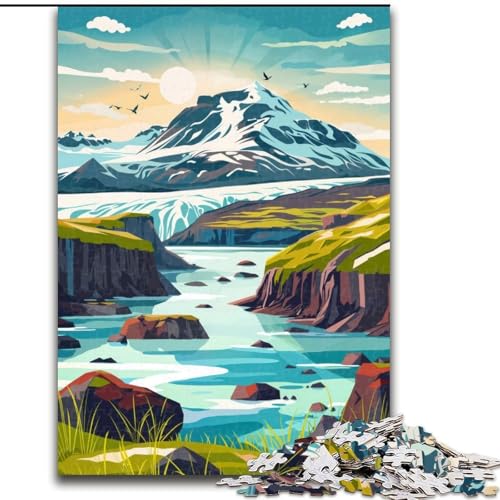 Puzzle für Teenager, 1000 Island-Reiseposter, Lernspielzeug für Kinder und Jugendliche, ganze Familie, ab 14 Jahren, 50x75cm von ABKMXDKZ