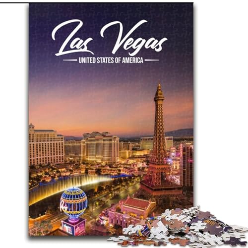 Puzzle für Teenager, 1000 Las Vegas, für Kinder ab 14 Jahren, Lernspiel, Herausforderung, Spielzeug, Geschenk zum Geburtstag, 50x75cm von ABKMXDKZ