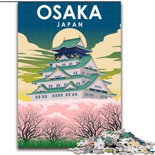 Puzzle für Teenager, 1000 Puzzles, Osaka, Japan, Reisen, für Kinder ab 14 Jahren, Lernspiel, Herausforderung, Spielzeug, Geschenk zum Geburtstag, 50x75cm von ABKMXDKZ