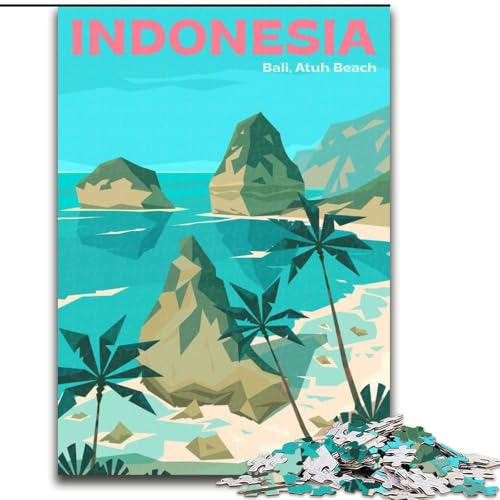 Puzzle für Teenager, 1000 Teile, Bali, Dekomprimierendes intellektuelles Lernspielzeug, Geburtstagsgeschenk, Geschenke, 50x75cm von ABKMXDKZ