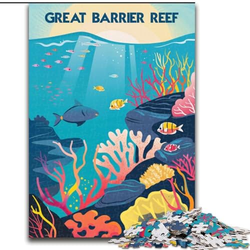 Puzzle für Teenager, 1000 Teile, Great Barrier Beauty, für Kinder ab 14 Jahren, Lernspiel, Herausforderung, Spielzeug, Geschenk zum Geburtstag, 50x75cm von ABKMXDKZ