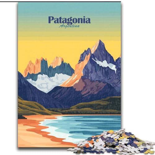 Puzzle für Teenager, 1000 Teile, Landschaft in Patagonien und Argentinien, anspruchsvolles Spiel, Spielzeug, Wanddekoration, einzigartige Geburtstags, 50x75cm von ABKMXDKZ