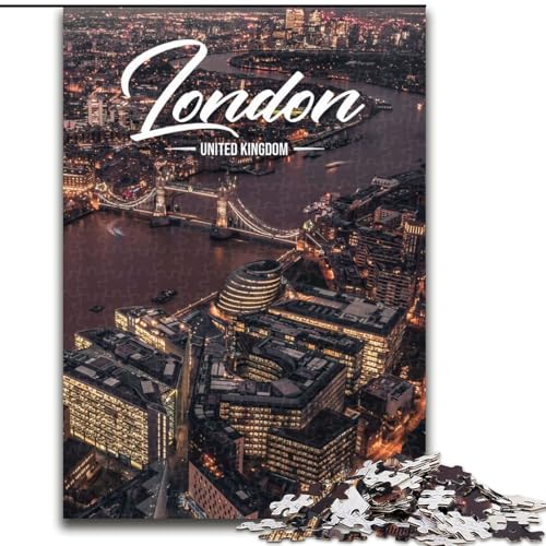 Puzzle für Teenager, 1000 Teile, London, für Kinder ab 14 Jahren, geeignet für Paare, Spaß bei Aktivitäten zu Hause, Geburtstagsgeschenk, Reisegeschenke, 50x75cm von ABKMXDKZ