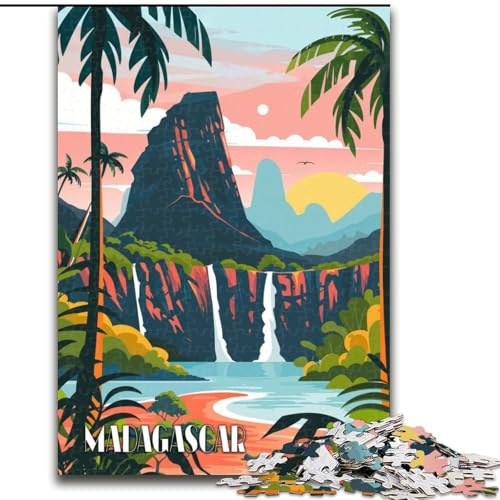 Puzzle für Teenager, 1000 Teile, Madagascar Falls, anspruchsvolles Spiel, Spielzeug, Wanddekoration, einzigartige Geburtstags, 26x38cm Puzzle für Teenager, 1000 Teile, Madagascar Falls, anspruchsvolles Spiel, Spielzeug, Wanddekoration, einzigartige Geburtstags, 26x38cm von ABKMXDKZ