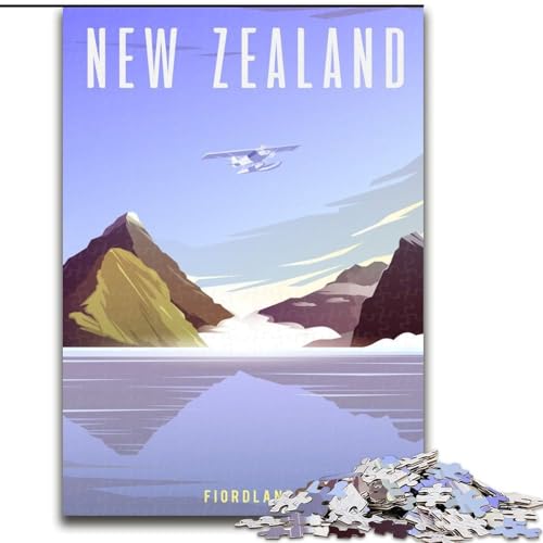 Puzzle für Teenager, 1000 Teile, Neuseeland, Lernspielzeug für Kinder, ganze Familie, für Kinder ab 14 Jahren, 26x38cm Puzzle für Teenager, 1000 Teile, Neuseeland, Lernspielzeug für Kinder, ganze Familie, für Kinder ab 14 Jahren, 26x38cm von ABKMXDKZ