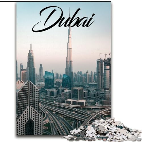 Puzzle für Teenager, 1000 Teile, Puzzle Dubai, Lernspielzeug für Kinder, ganze Familie, für Kinder ab 14 Jahren, 26x38cm von ABKMXDKZ