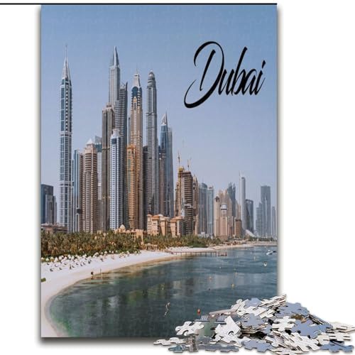 Puzzle für Teenager, 1000 Teile, Puzzle Dubai, Lernspielzeug für Kinder, ganze Familie, für Kinder ab 14 Jahren, 26x38cm von ABKMXDKZ