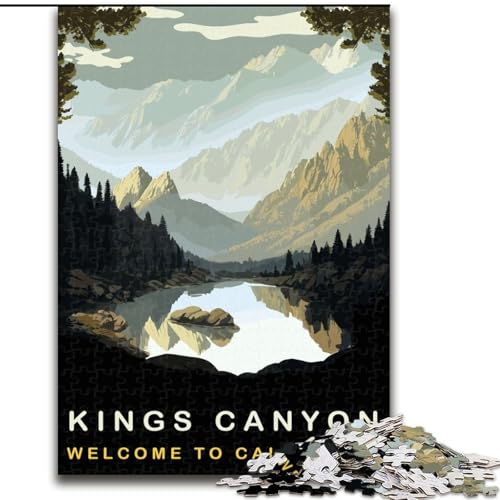 Puzzle für Teenager, 1000-teiliges Puzzle King Canyon, Stressabbau-Spielzeug, einzigartige Geburtstags- und Geschenkideen für Kinder ab 14 Jahren, 26x38cm von ABKMXDKZ