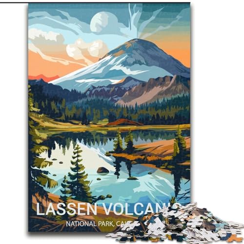 Puzzle für Teenager, 1000-teiliges Puzzle Lassen Volcanic National Park, Spielzeug zum Stressabbau, einzigartige Geburtstags- und Geschenkideen für Kinder ab 14 Jahren, 26x38cm von ABKMXDKZ