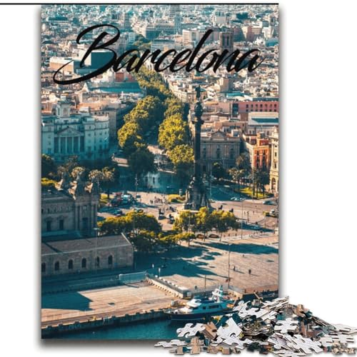 Puzzle für Teenager, 2000 Teile, Barcelona, anspruchsvolles Spiel, Spielzeug, Wanddekoration, einzigartige Geburtstags, 70x100cm von ABKMXDKZ