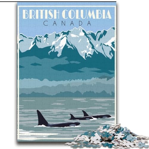 Puzzle für Teenager, 2000 Teile, British Columbia, Kanada, anspruchsvolles Spiel, Spielzeug, Wanddekoration, einzigartige Geburtstags, 70x100cm von ABKMXDKZ